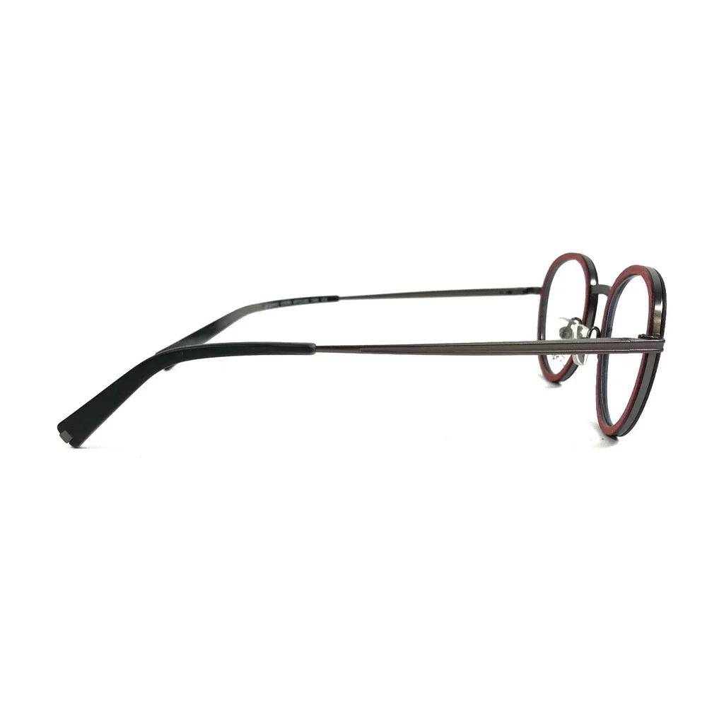 J. F. Rey Eyeglasses Frames JF2860 0330 Striped Brown Red Gray Round 47-22-145